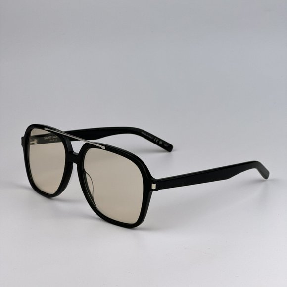 Saint Laurent SL545 001 BRAND NEW Sunglasses Black Light Yellow Pilot Unisex main image 13